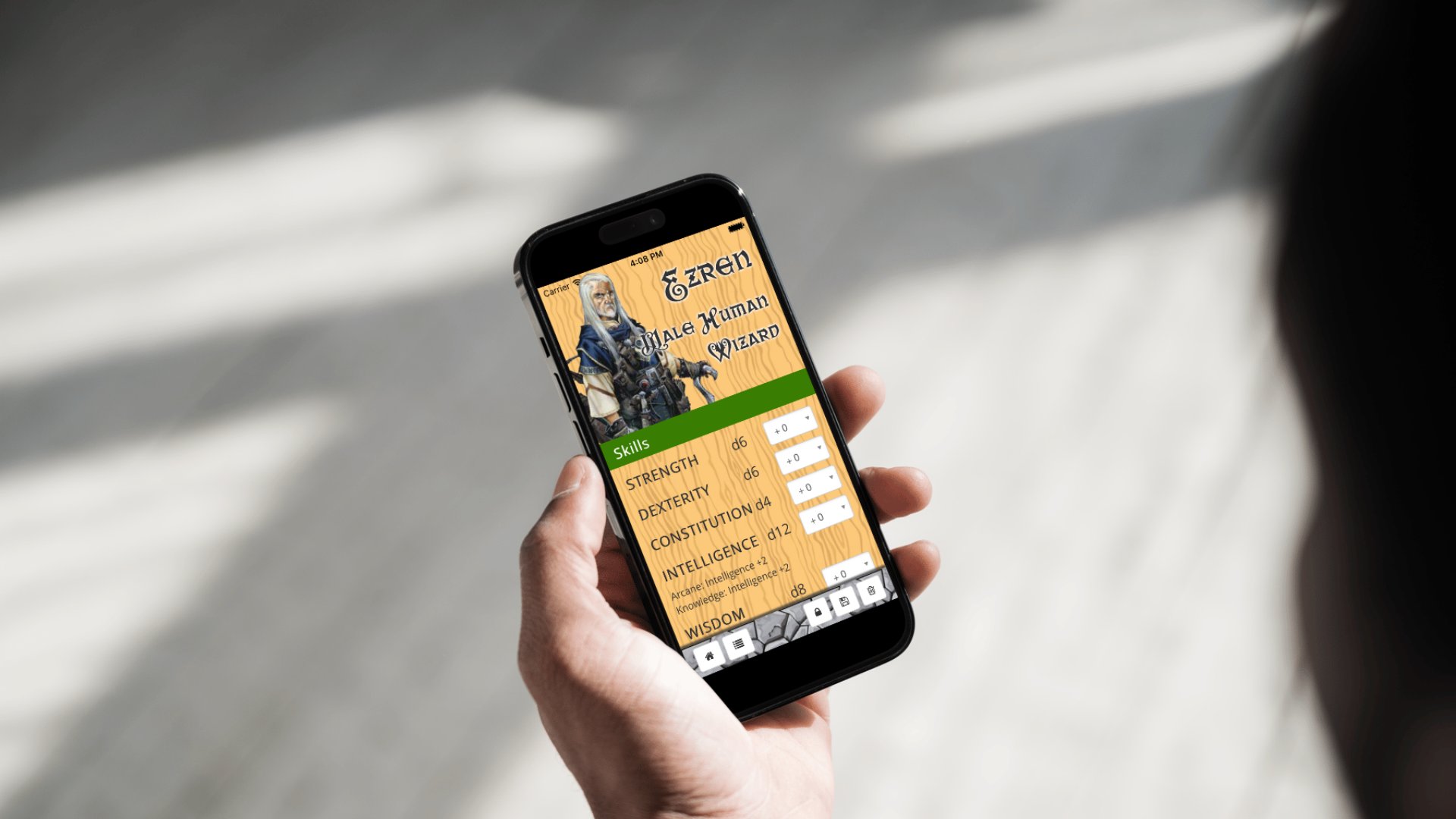 Pathfinder ACG CT app interface displaying character tracking and game progress.
