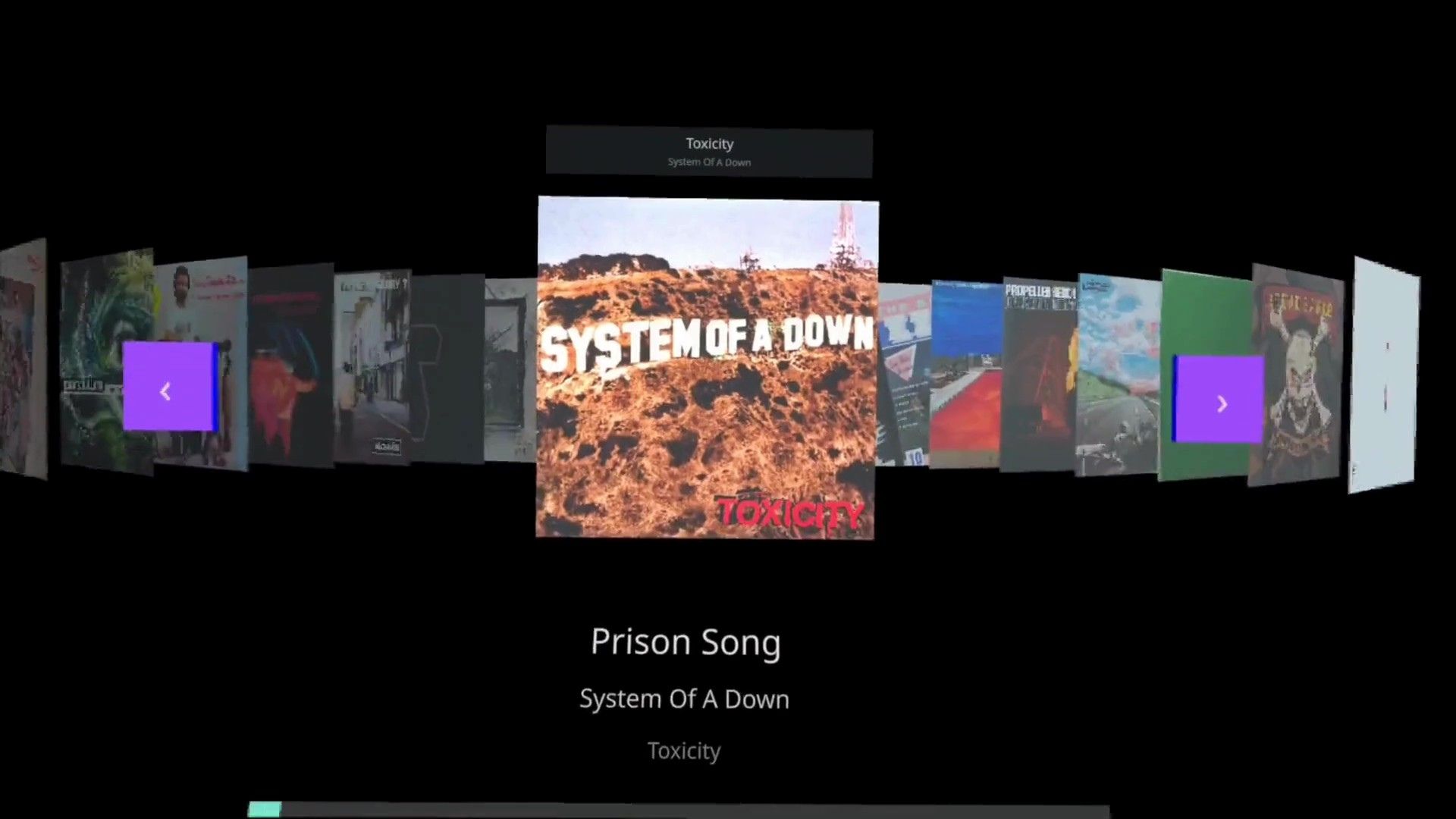 3D vinyls collection layed out in front of user.
